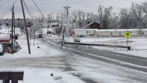 Power lines down in Monterrey Tennessee